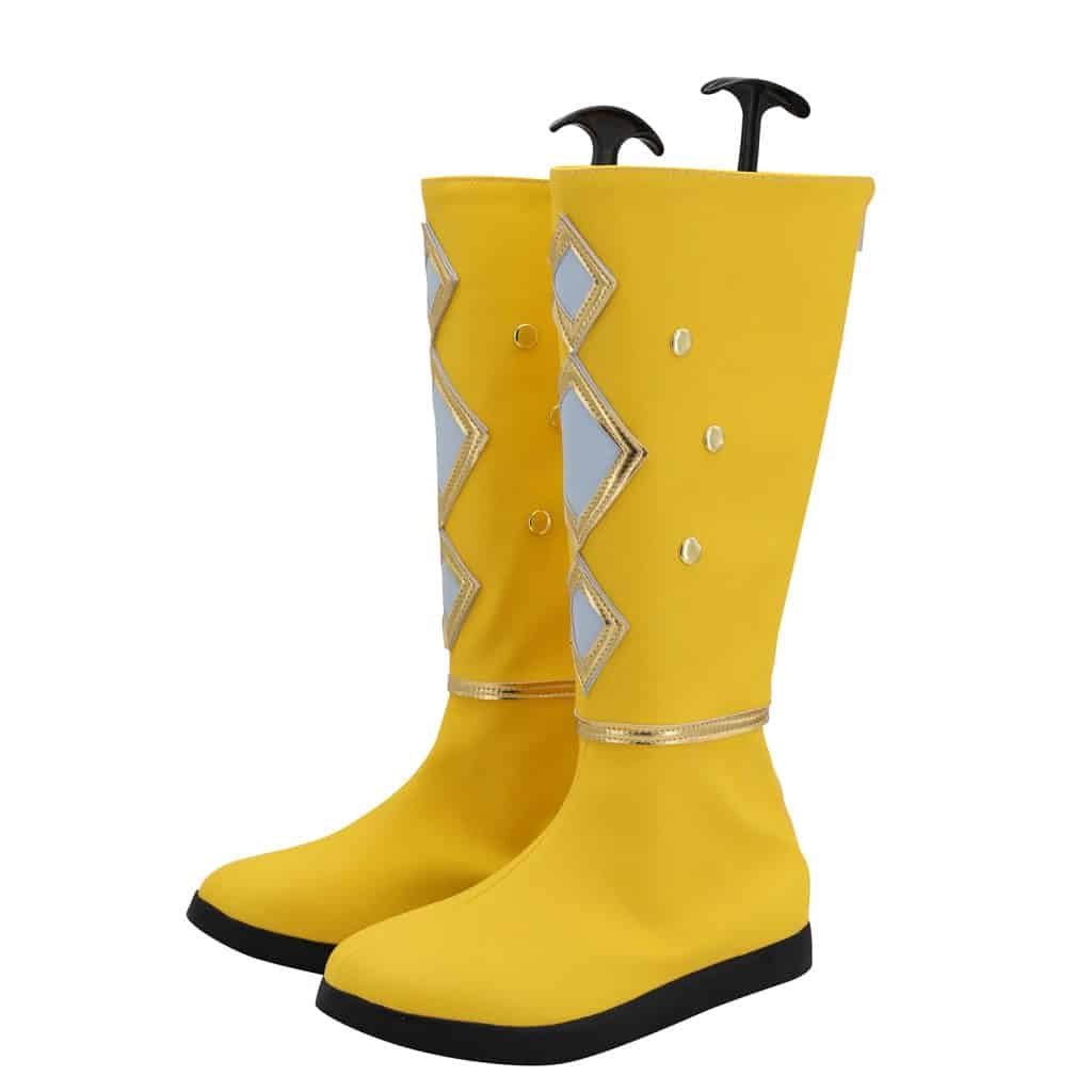 Power Rangers Yellow Ninja Ranger Boots - Cosplay Shoes